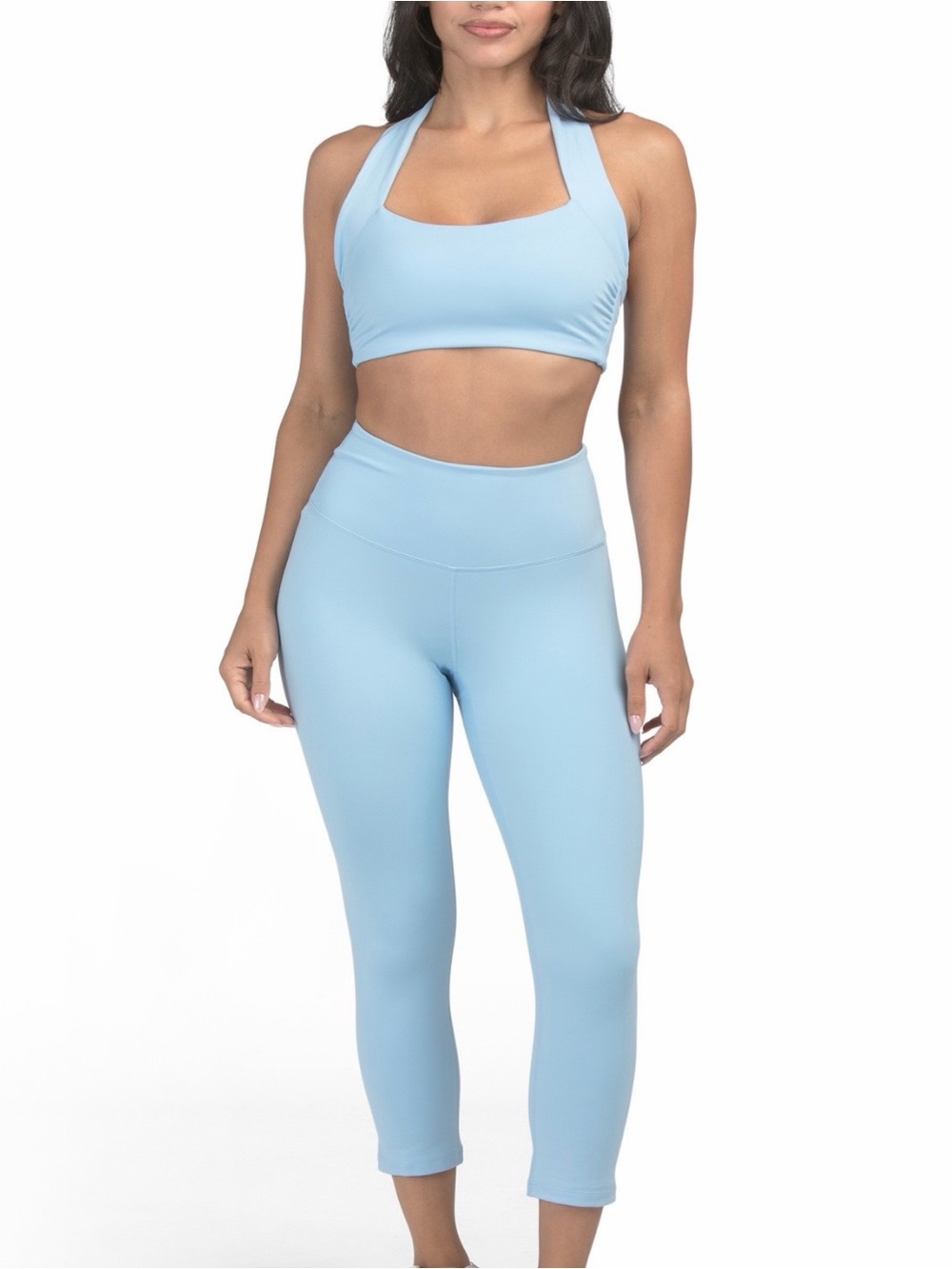 Harmony Balance Light Blue Top and Bottoms Athletic Set